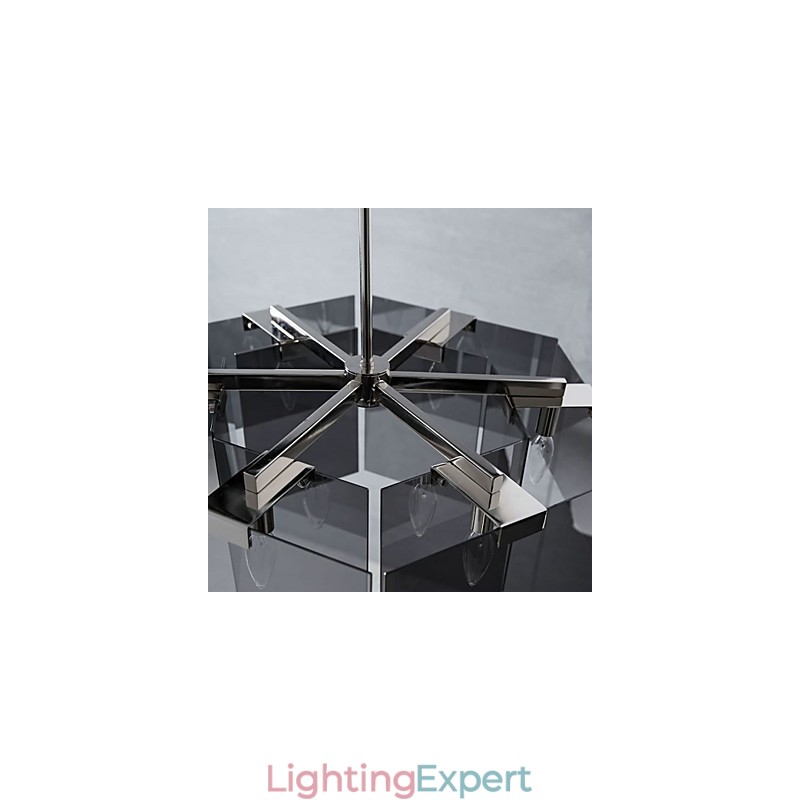 Rustic Lodge Painting Feature for Designers Metal Indoor 6 Bulbs Chandelier