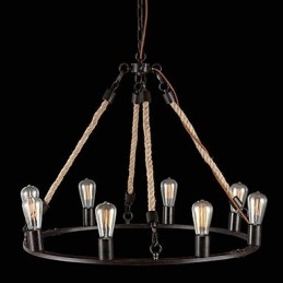 Vintage Mini Style Painting Metal Chandelier