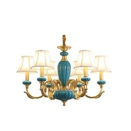 All Copper Chandelier Jade Decorative Chandelier