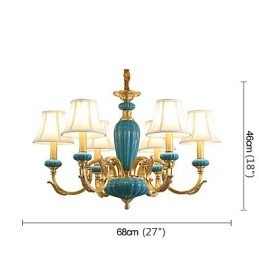 All Copper Chandelier Jade Decorative Chandelier