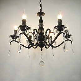 Chandelier Simple Crystal Iron Candle Lights Decoration Lamps Lighting