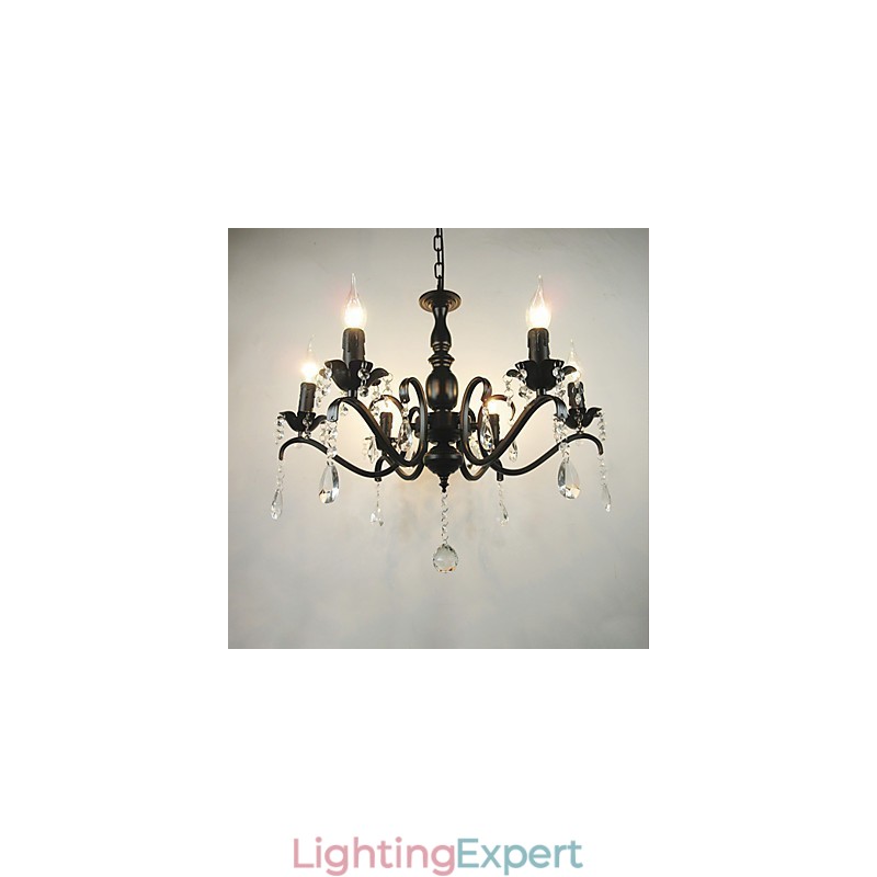 Chandelier Simple Crystal Iron Candle Lights Decoration Lamps Lighting