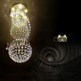 Crystal Ceiling Chandelier Pendant Light Indoor Home Hanging Lighting Lamps Fixtures for Stairs