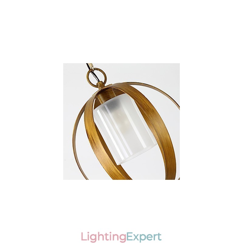 Loft Metal Amercian Industrial Style Painting Color with Glass European Chandelier Lamp the Indoor Decorate Pendant Lamp