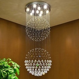 Crystal Ceiling Pendant Light Indoor Chandelier Home Hanging Lighting Lamps Fixtures