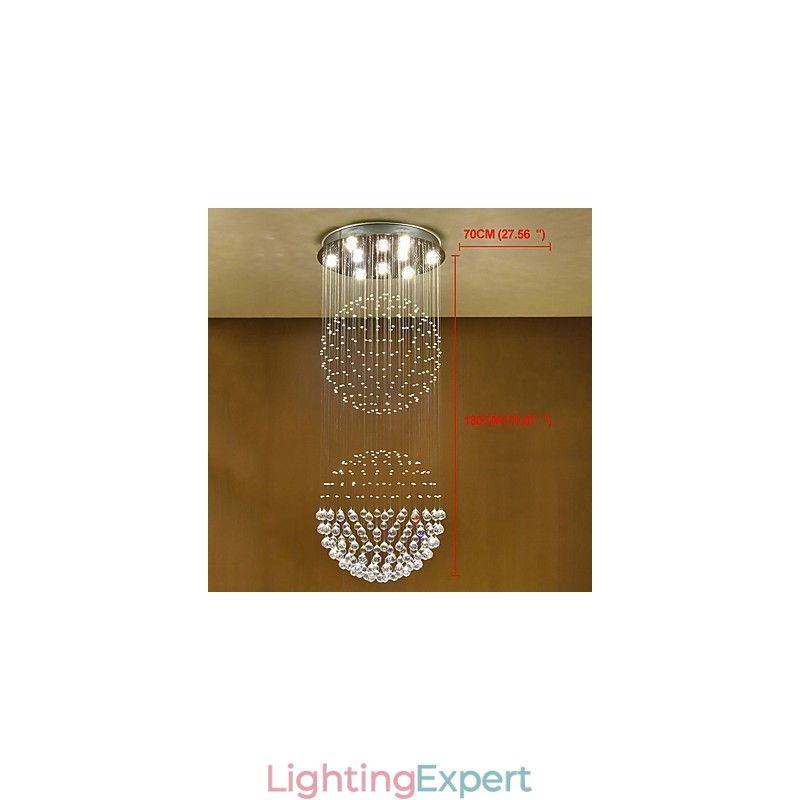 Crystal Ceiling Pendant Light Indoor Chandelier Home Hanging Lighting Lamps Fixtures