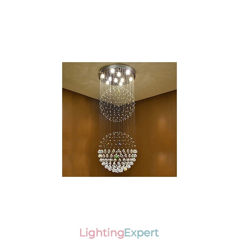 Crystal Ceiling Pendant Light Indoor Chandelier Home Hanging Lighting Lamps Fixtures