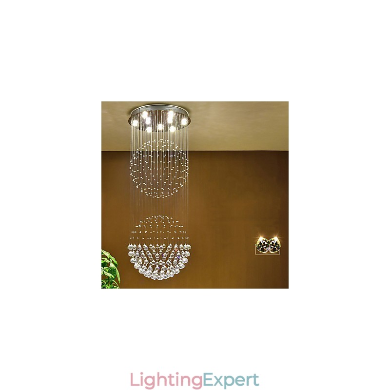 Crystal Ceiling Pendant Light Indoor Chandelier Home Hanging Lighting Lamps Fixtures