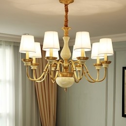 All Copper Chandelier Jade Decorative Chandelier