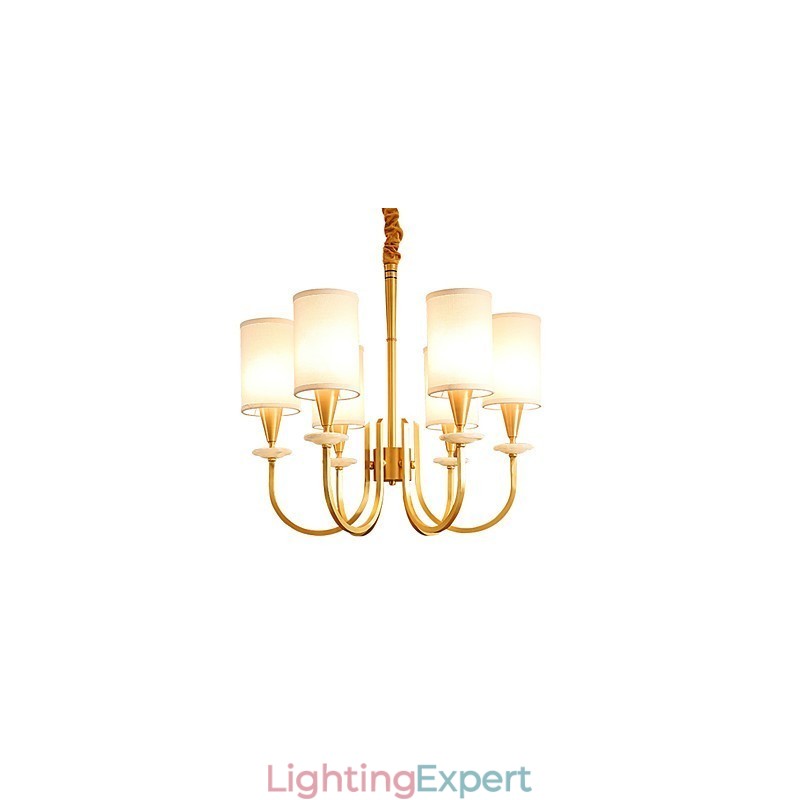 All Copper Chandelier Jade Decorative Chandelier