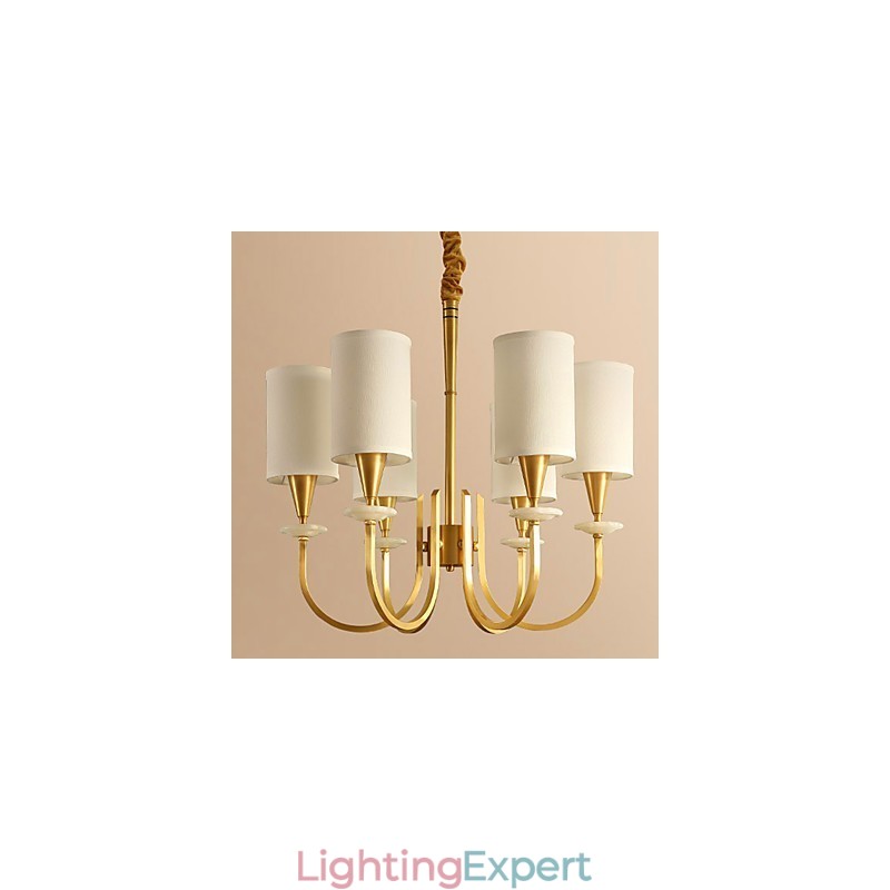 All Copper Chandelier Jade Decorative Chandelier