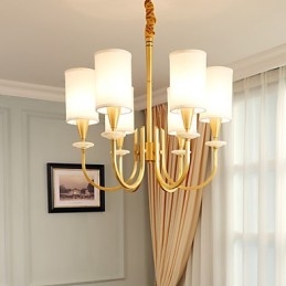 All Copper Chandelier Jade Decorative Chandelier