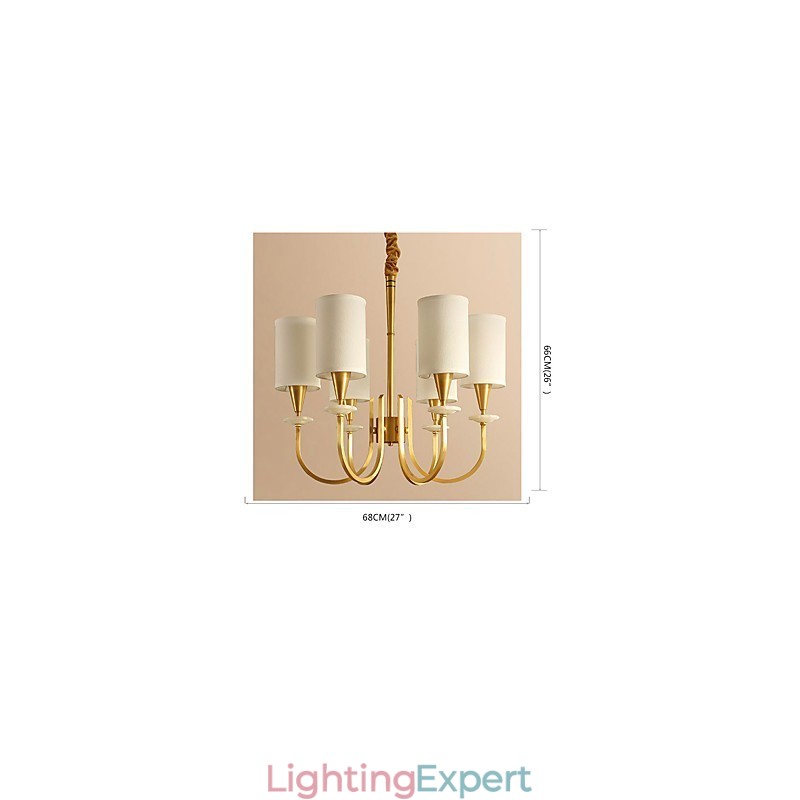 All Copper Chandelier Jade Decorative Chandelier