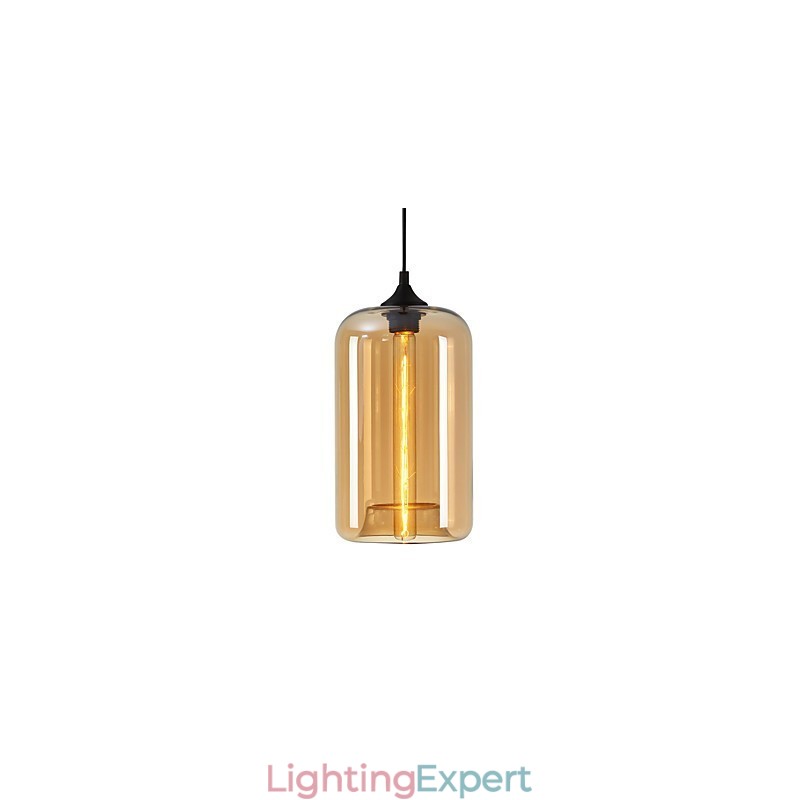 Bottle Design Pendant 1 Light Minimalist Iron Painting