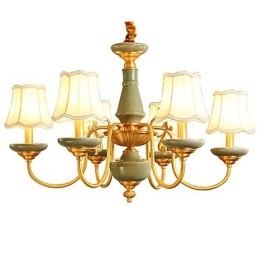 All Copper Chandelier Jade Decorative Chandelier