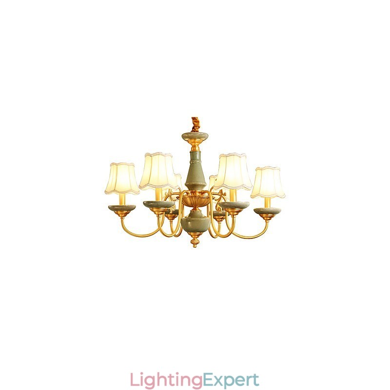 All Copper Chandelier Jade Decorative Chandelier
