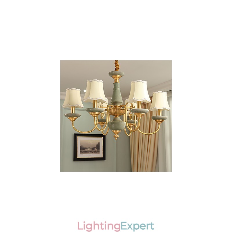 All Copper Chandelier Jade Decorative Chandelier