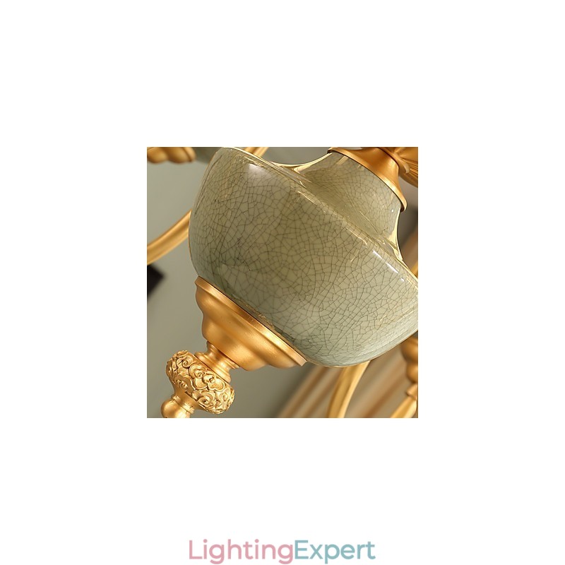 All Copper Chandelier Jade Decorative Chandelier