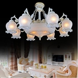 Chandelier White European Retro Classic