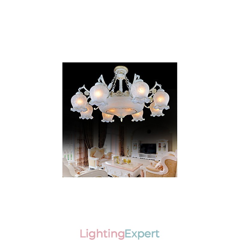 Chandelier White European Retro Classic