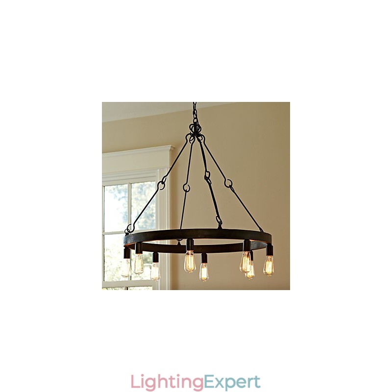 Retro Style Iron Pendent Light with 8 Lights