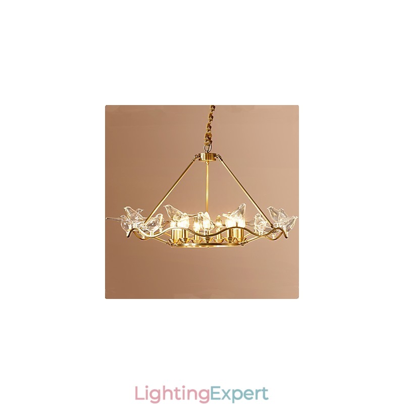 Modern Contemporary Brass Feature for Designers Metal Chandelier