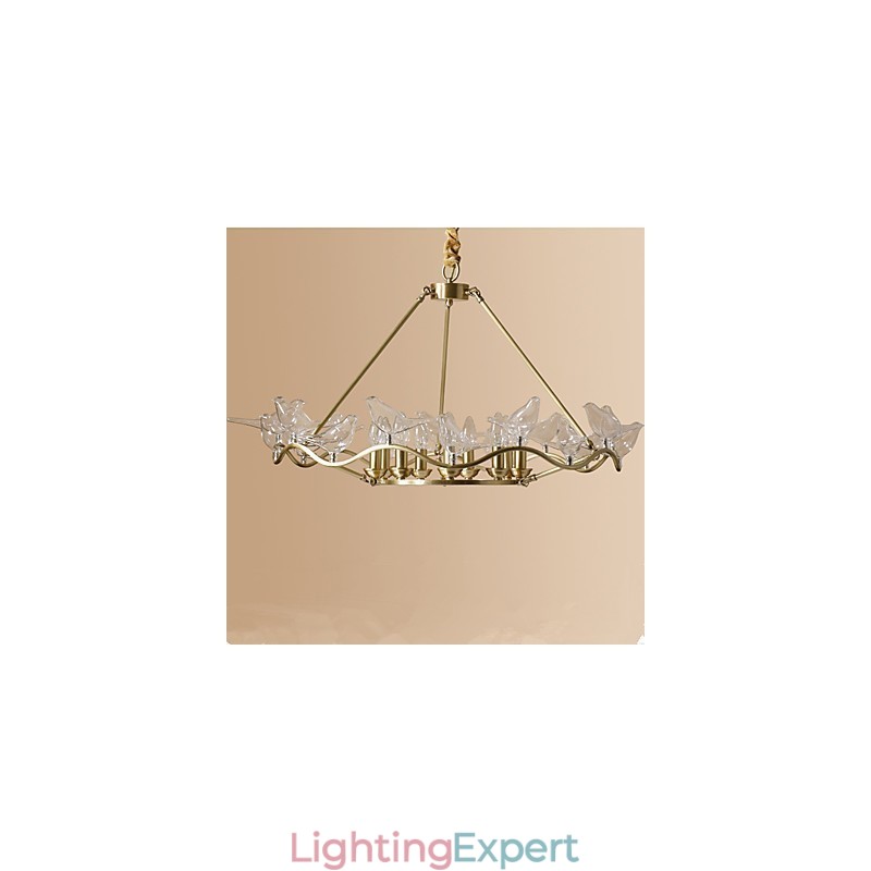 Modern Contemporary Brass Feature for Designers Metal Chandelier