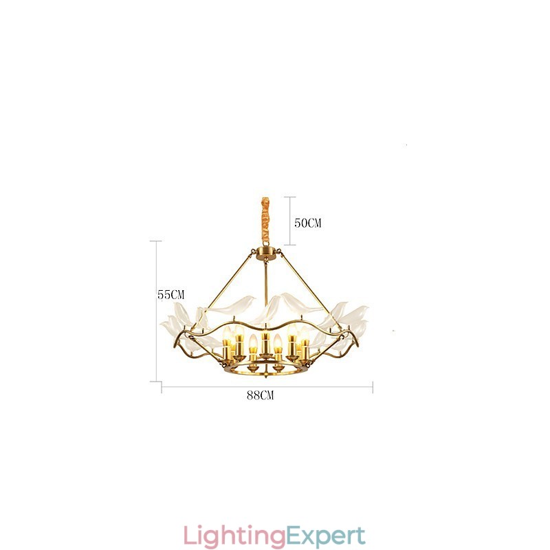 Modern Contemporary Brass Feature for Designers Metal Chandelier
