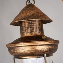 Rustic Lodge Globe Vintage Retro Country Painting Feature for Mini Style Designers Metal Chandelier