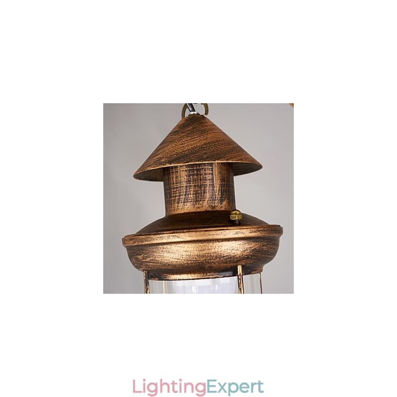 Rustic Lodge Globe Vintage Retro Country Painting Feature for Mini Style Designers Metal Chandelier