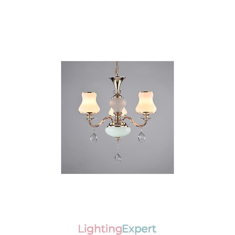 Modern Contemporary Electroplated Feature for Crystal Metal Chandelier