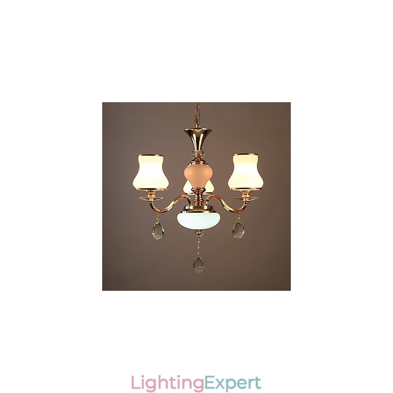 Modern Contemporary Electroplated Feature for Crystal Metal Chandelier