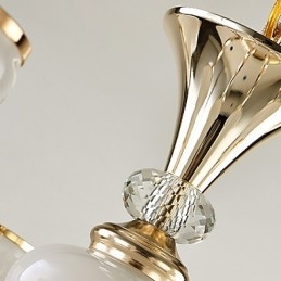 Modern Contemporary Electroplated Feature for Crystal Metal Chandelier