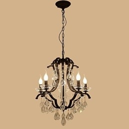 5 Lights Crystal Chandelier Modern Contemporary Traditional Classic Rustic Lodge Vintage Retro Lantern Drum Country Painting