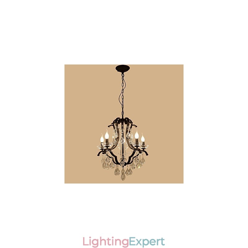 5 Lights Crystal Chandelier Modern Contemporary Traditional Classic Rustic Lodge Vintage Retro Lantern Drum Country Painting