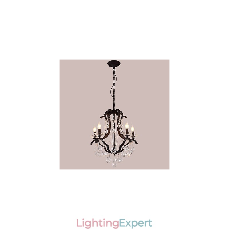 5 Lights Crystal Chandelier Modern Contemporary Traditional Classic Rustic Lodge Vintage Retro Lantern Drum Country Painting