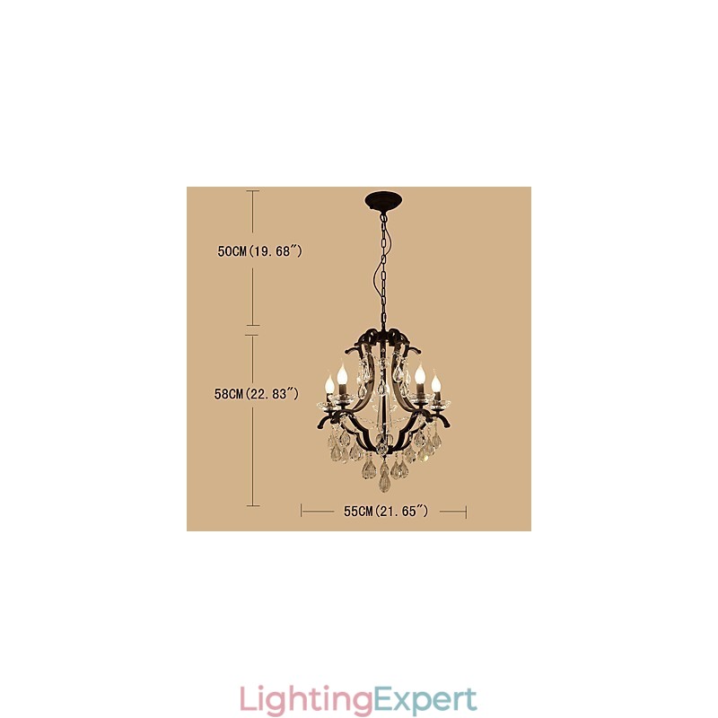 5 Lights Crystal Chandelier Modern Contemporary Traditional Classic Rustic Lodge Vintage Retro Lantern Drum Country Painting