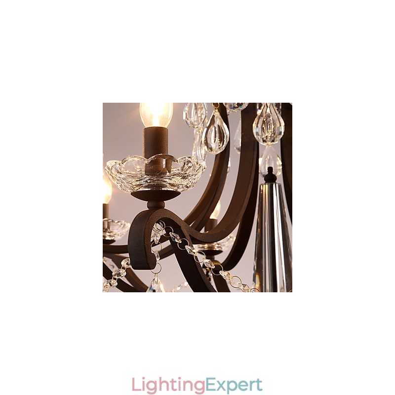 5 Lights Crystal Chandelier Modern Contemporary Traditional Classic Rustic Lodge Vintage Retro Lantern Drum Country Painting