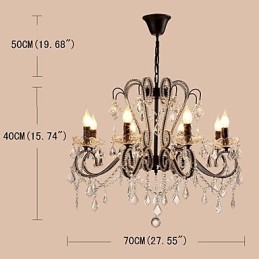 8 Lights Crystal Chandelier Modern Contemporary Traditional Classic Rustic Lodge Vintage Retro