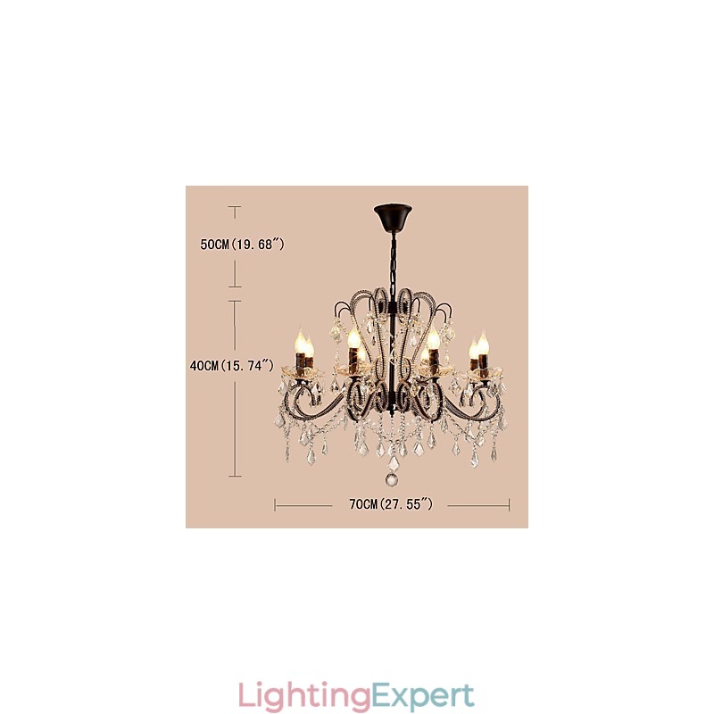 8 Lights Crystal Chandelier Modern Contemporary Traditional Classic Rustic Lodge Vintage Retro