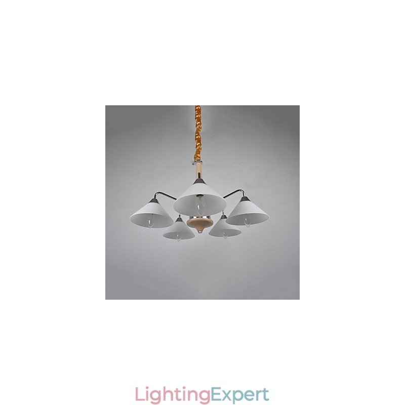 Modern Contemporary Country Electroplated Feature for Wood Bamboo Chandelier
