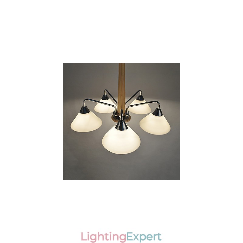 Modern Contemporary Country Electroplated Feature for Wood Bamboo Chandelier
