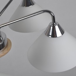 Modern Contemporary Country Electroplated Feature for Wood Bamboo Chandelier
