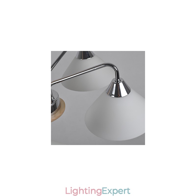 Modern Contemporary Country Electroplated Feature for Wood Bamboo Chandelier
