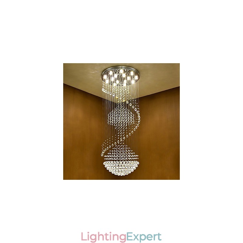 Modern Crystal Ceiling Pendant Light Indoor Chandelier Home Hanging Lighting Lamps Fixtures