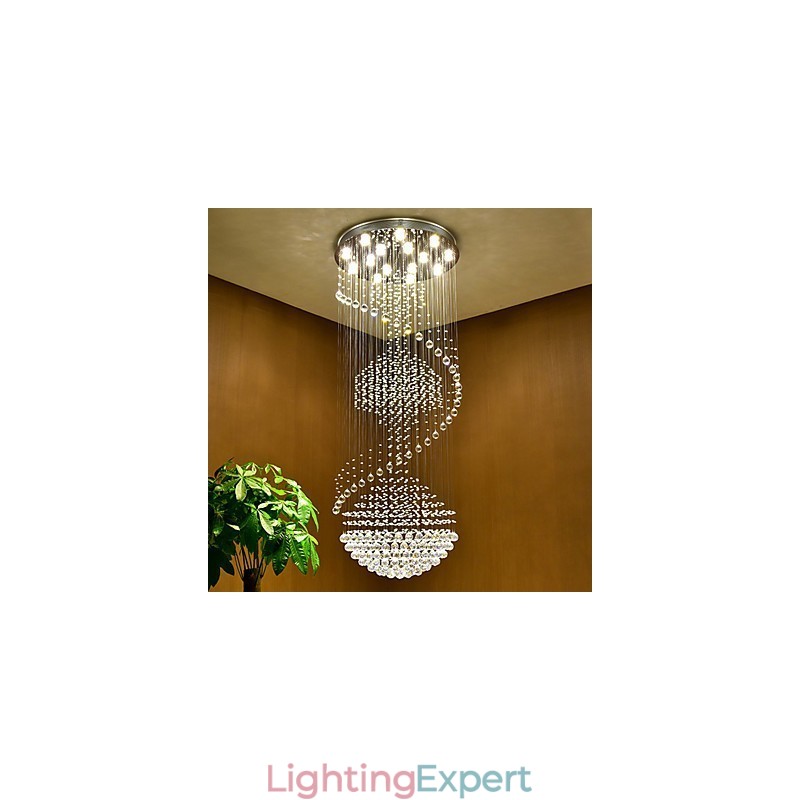 Modern Crystal Ceiling Pendant Light Indoor Chandelier Home Hanging Lighting Lamps Fixtures