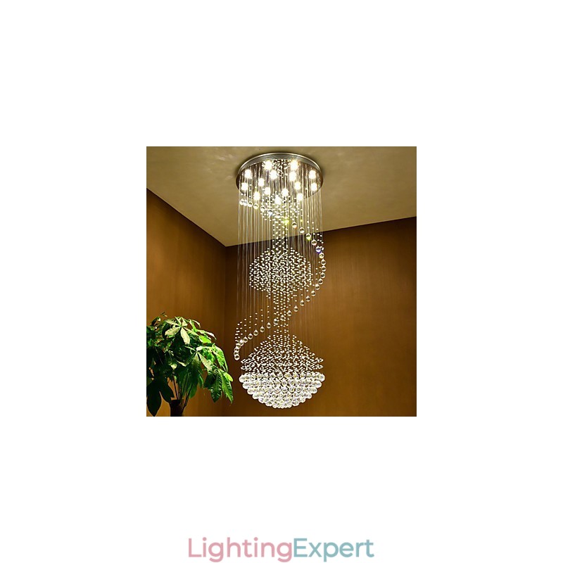 Modern Crystal Ceiling Pendant Light Indoor Chandelier Home Hanging Lighting Lamps Fixtures