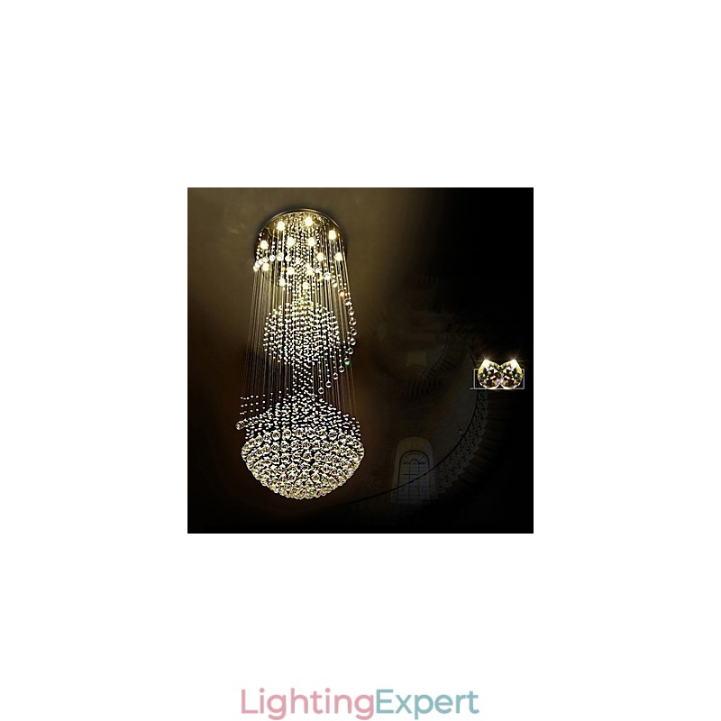 Modern Crystal Ceiling Pendant Light Indoor Chandelier Home Hanging Lighting Lamps Fixtures