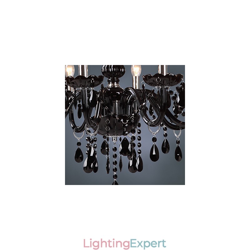 Modern Contemporary Electroplated Feature for Crystal Glass Chandelier