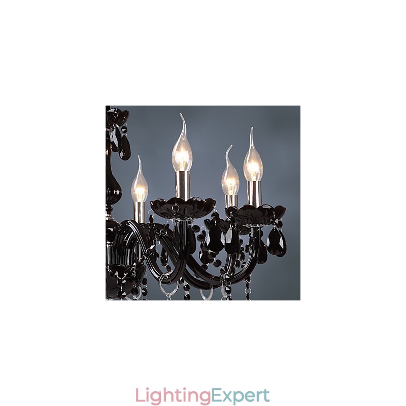 Modern Contemporary Electroplated Feature for Crystal Glass Chandelier